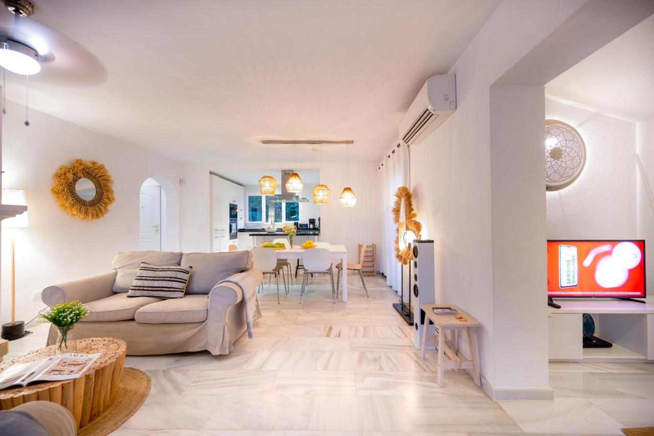 Typical Beach House Las Chapas Playa With Heated Pool Marbella Ngoại thất bức ảnh