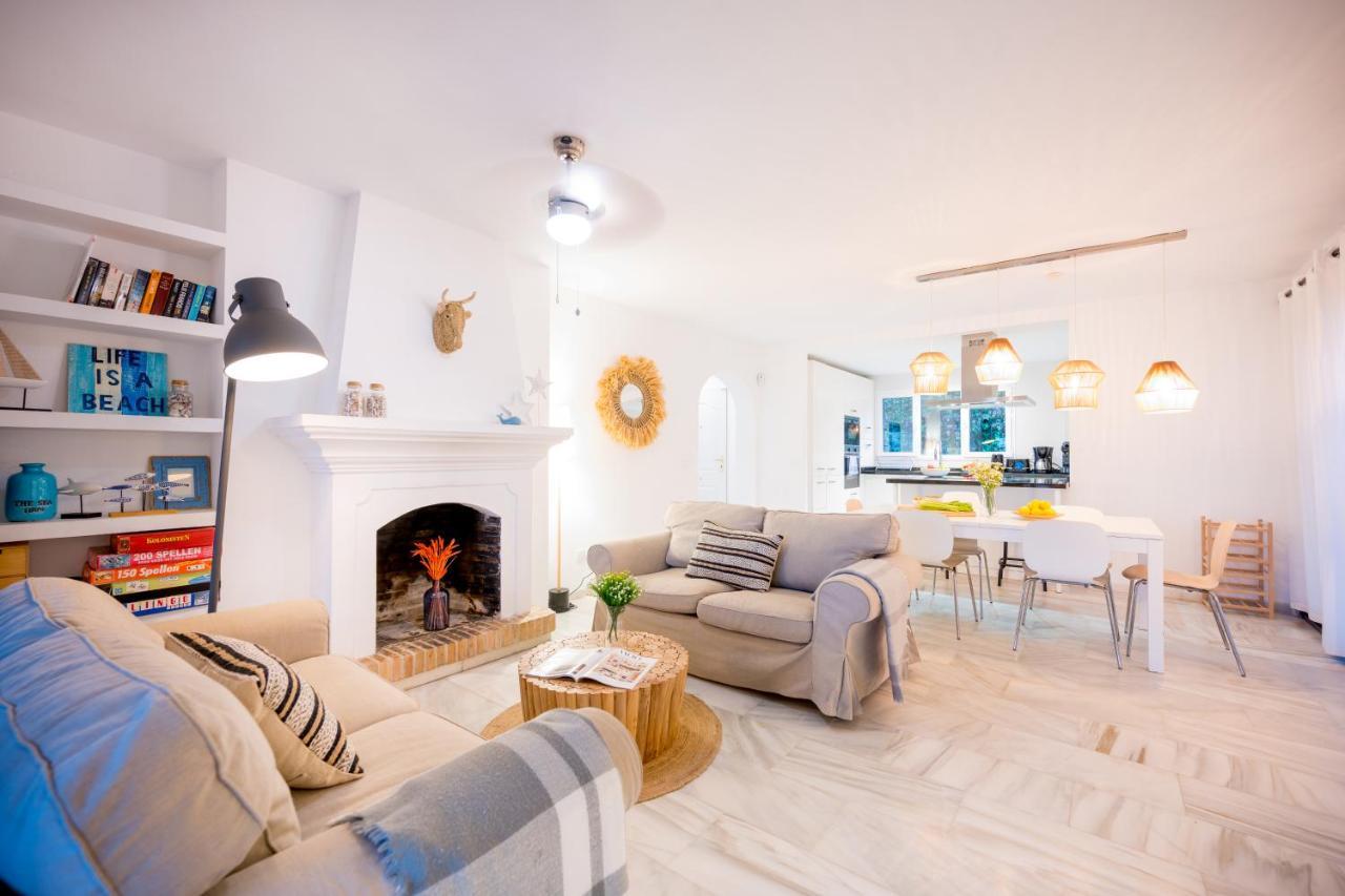 Typical Beach House Las Chapas Playa With Heated Pool Marbella Ngoại thất bức ảnh