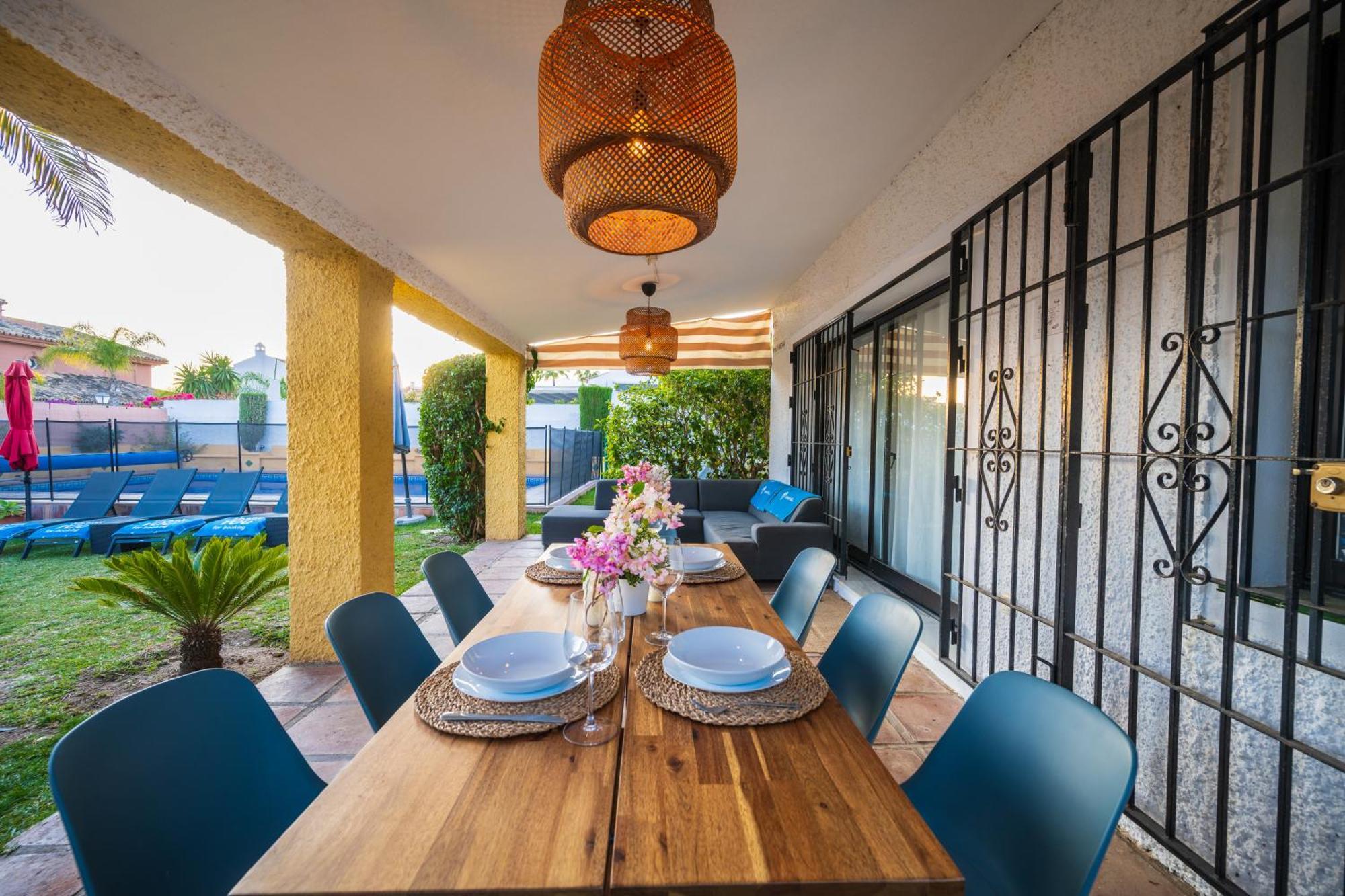 Typical Beach House Las Chapas Playa With Heated Pool Marbella Ngoại thất bức ảnh